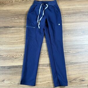 Figs Womens Yola XXS High Waist Skinny Fit Scrub Pant Navy Blue Straight Leg